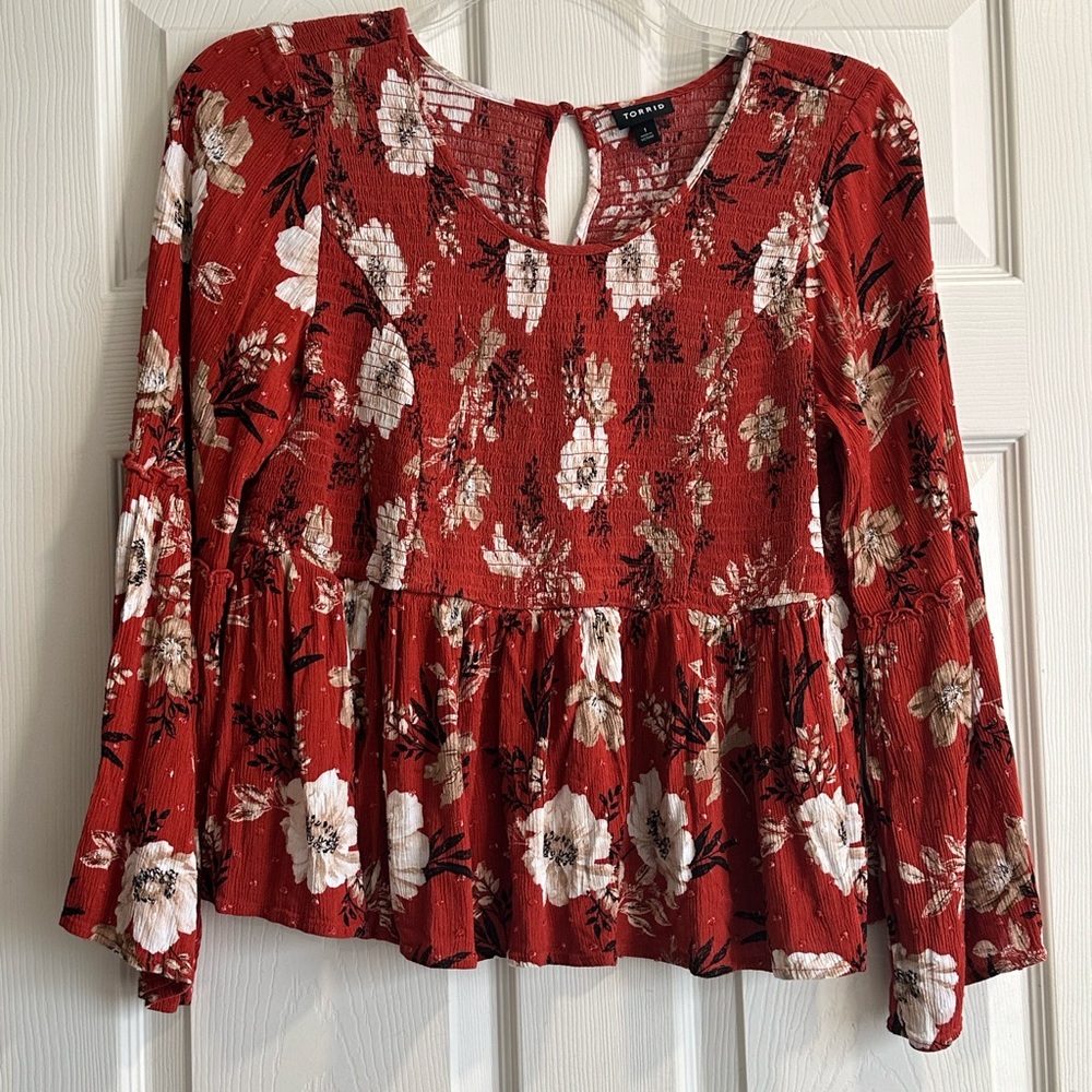 Torrid Floral Flare Top